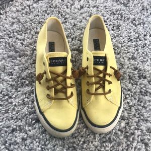 Yellow Sperry Top-sider